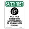 Signmission OSHA Sign, Wear Face Shield W/ W/ Symbol, 10in X 7in Rigid Plastic, 7" W, 10" H, Portrait OS-SF-P-710-V-11397 - alternate 1